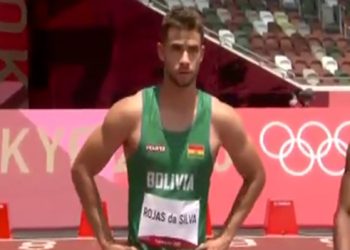 El atleta boliviano Rojas queda eliminado en la ronda preliminar de los 100 metros planos