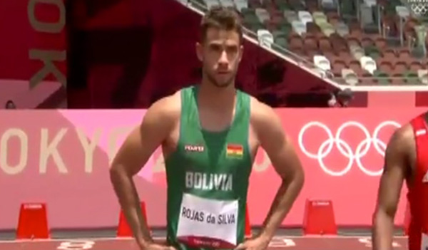El atleta boliviano Rojas queda eliminado en la ronda preliminar de los 100 metros planos