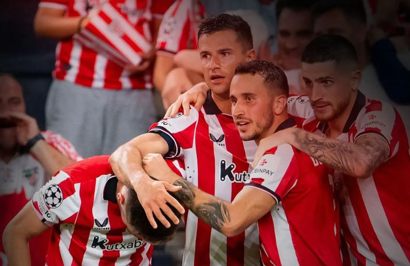 Athletic obtiene premio y derrota al Qarabağ (3-1) en Champions