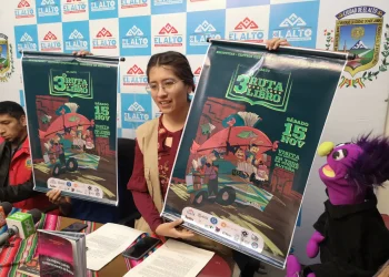 La Alcaldía de El Alto lanzó la Ruta del Libro 2025. FOTO: GAMEA