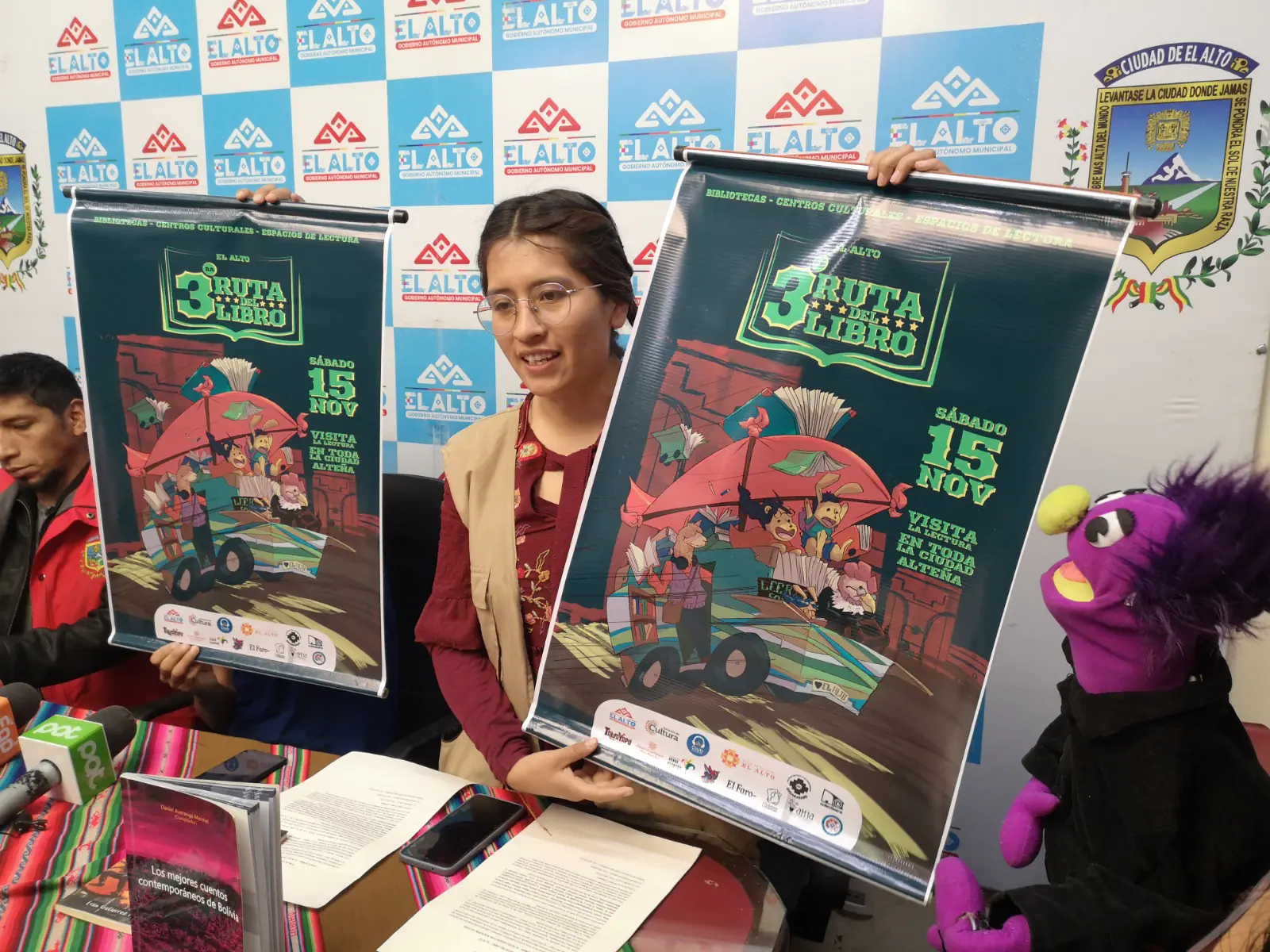 La Alcaldía de El Alto lanzó la Ruta del Libro 2025. FOTO: GAMEA