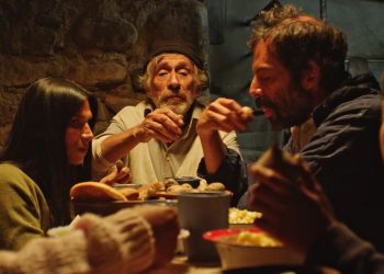 Una escena del rodaje de la película "Los de abajo".