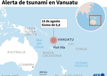 Alerta de tsunami tras sismo de intensidad 6,8 en costas de Vanuatu