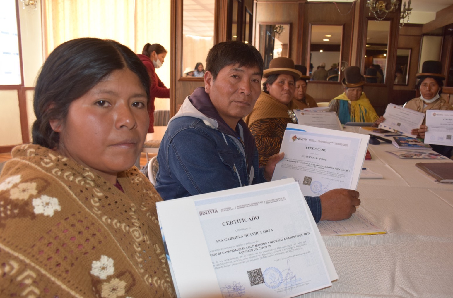 Parteras y parteros culminaron el curso de fortalecimiento de capacidades de salud materno-neonatal.