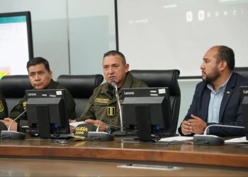 Conferencia de prensa de la Policía Boliviana. FOTO: Policía Boliviana
