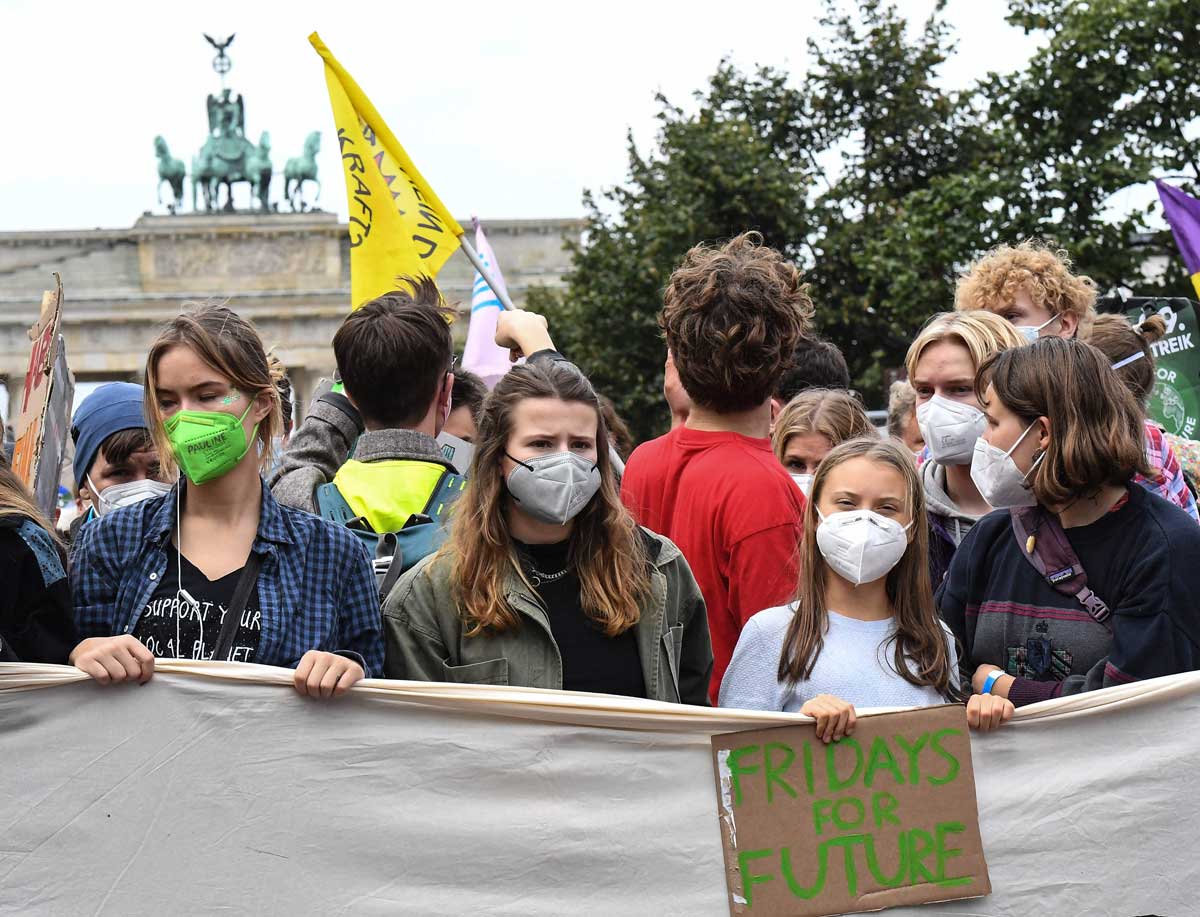 Greta Thunberg participa en protestas por el clima en Alemania a dos días de elecciones