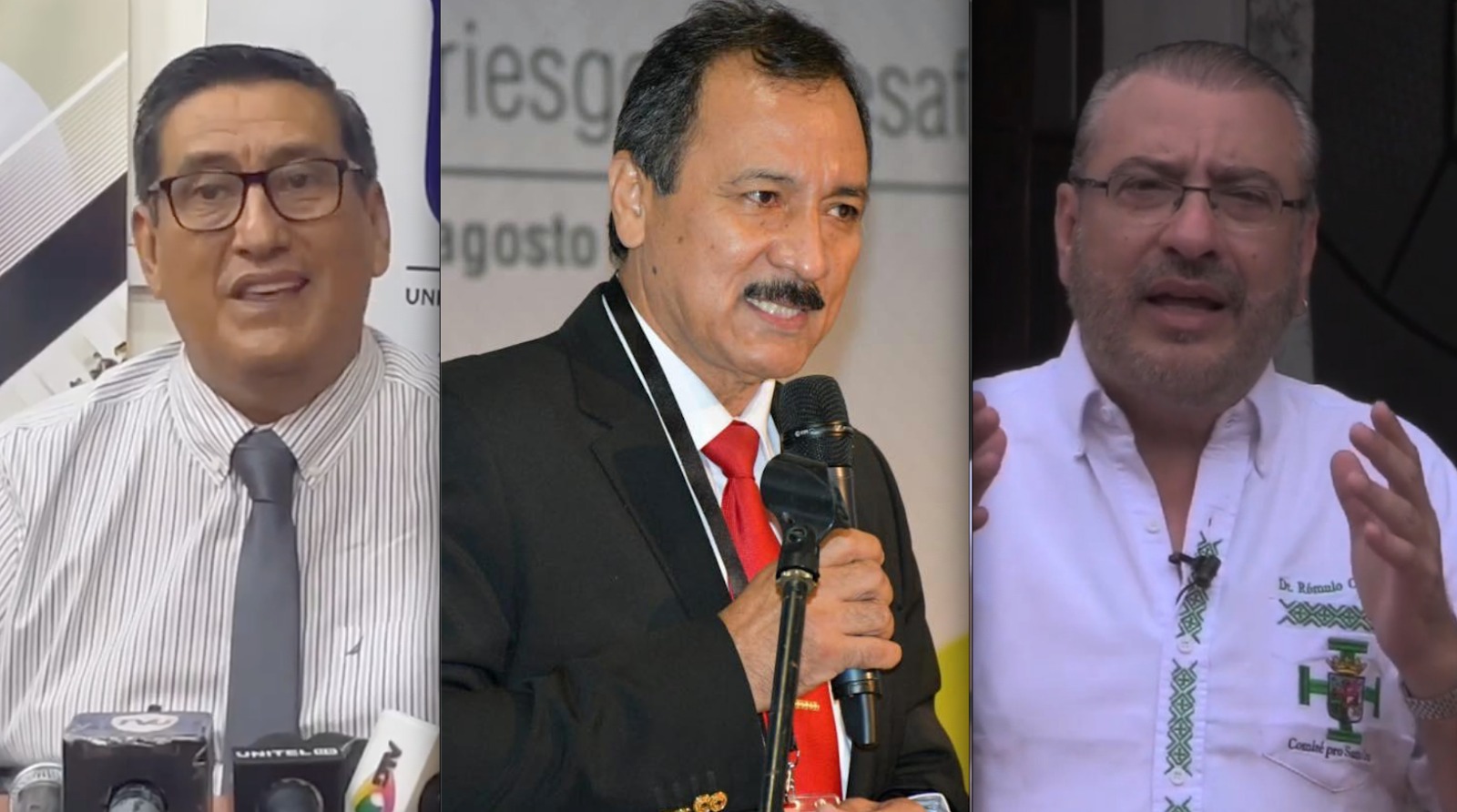 Los tres líderes cruceños fueron citados a declarar por 10 delitos durante el paro cruceño.