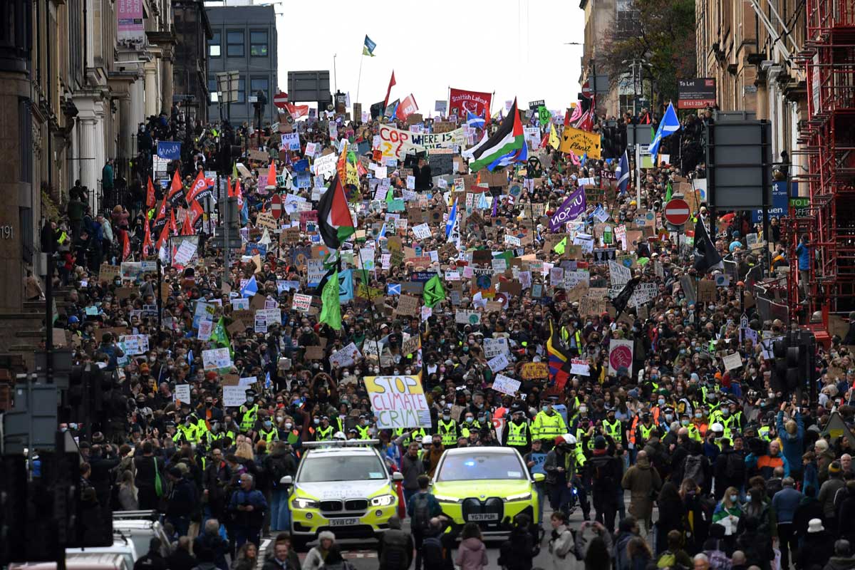 Decenas de miles de manifestantes por la ‘justicia climática’ en Glasgow y el mundo