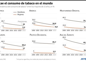 Número de fumadores disminuye pero los esfuerzos deben continuar, afirma OMS