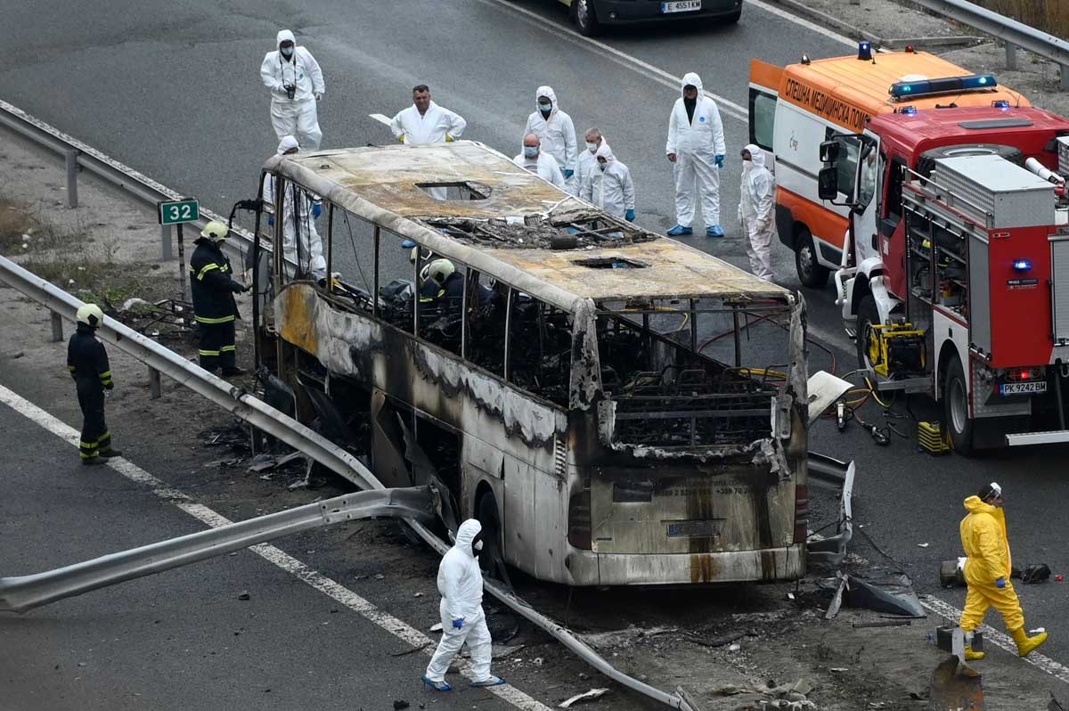 Al menos 46 personas fallecidas, 12 de ellas menores, en accidente de autobús en Bulgaria