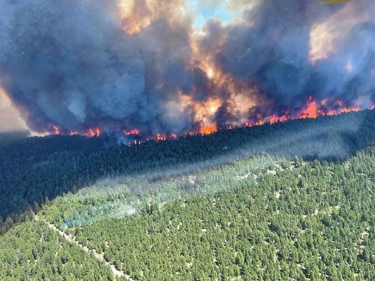 Los incendios forestales calientan más el oeste de Canadá y California