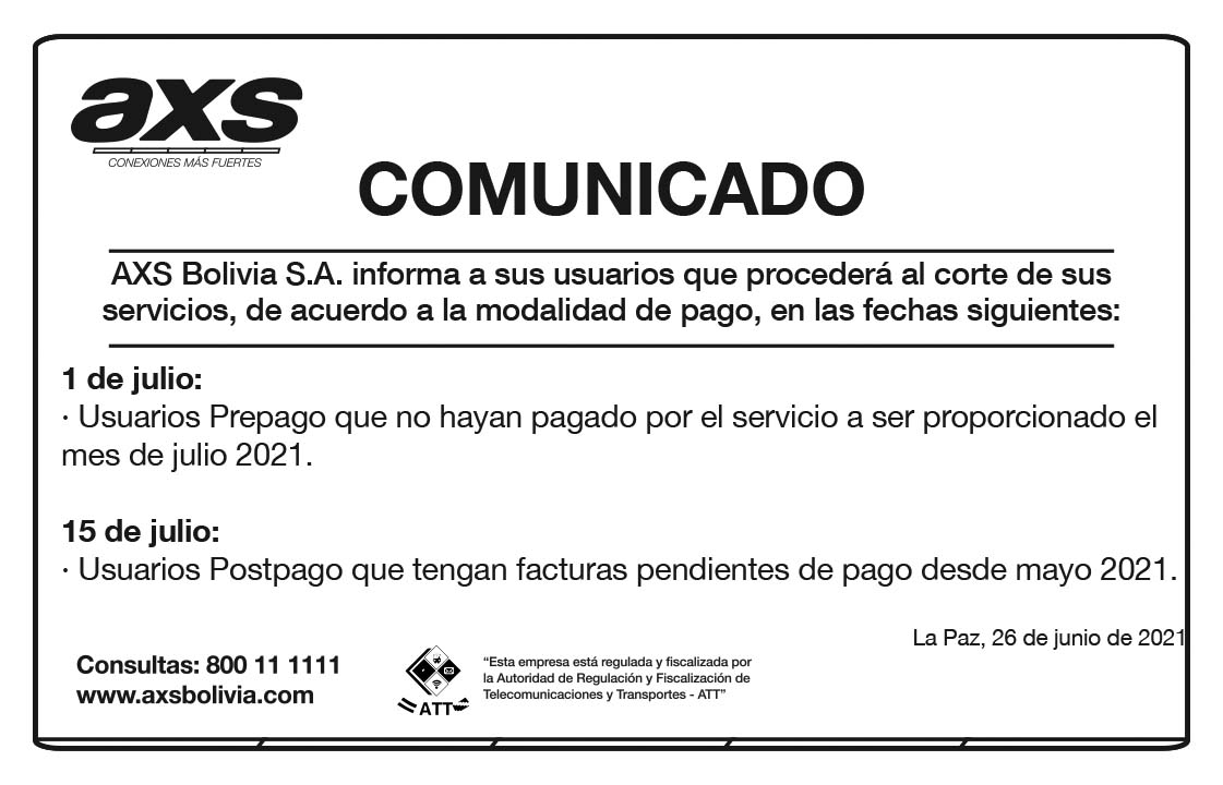 COMUNICADO
