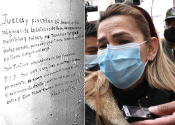 Áñez escribe en la pared de su celda contra jueces, fiscales, Arce y TCP
