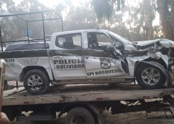 Cae el autor del embarrancamiento de un vehículo policial en La Paz