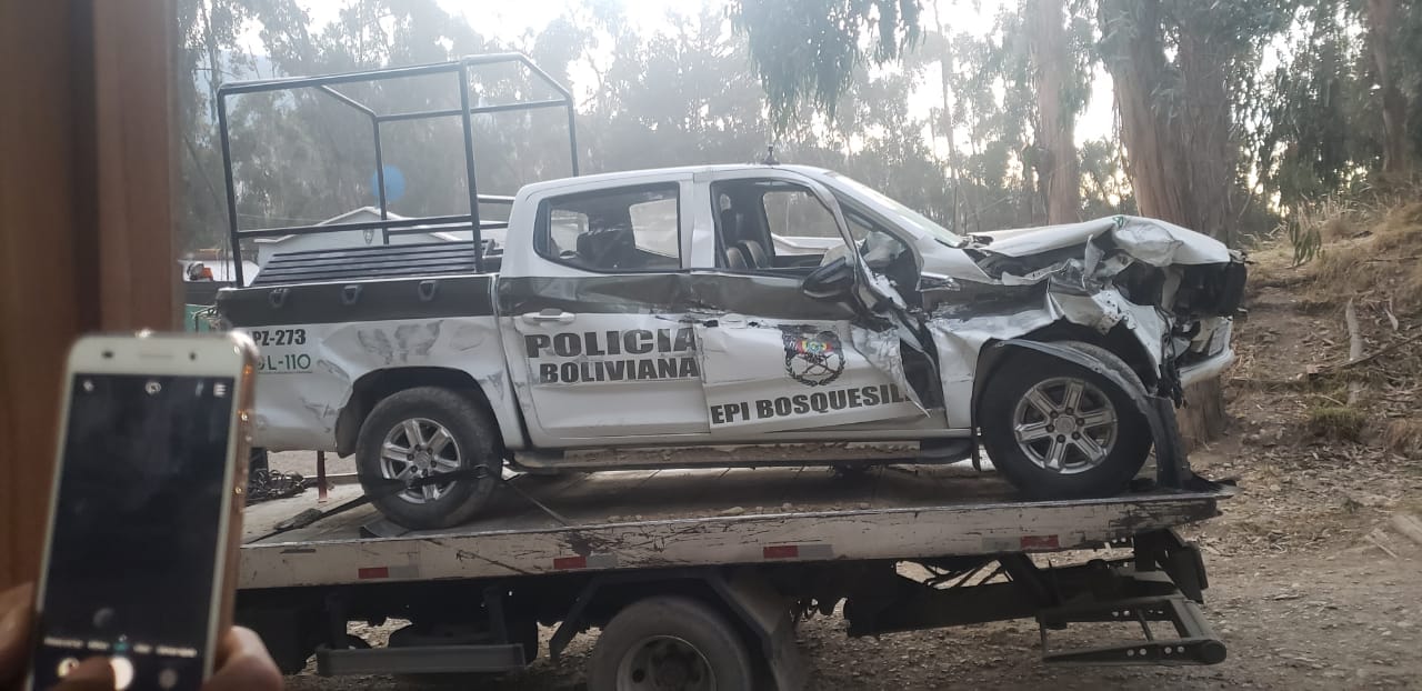Cae el autor del embarrancamiento de un vehículo policial en La Paz