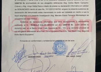 Calvo asiste a una audiencia y ésta se suspende debido a la baja médica de la fiscal