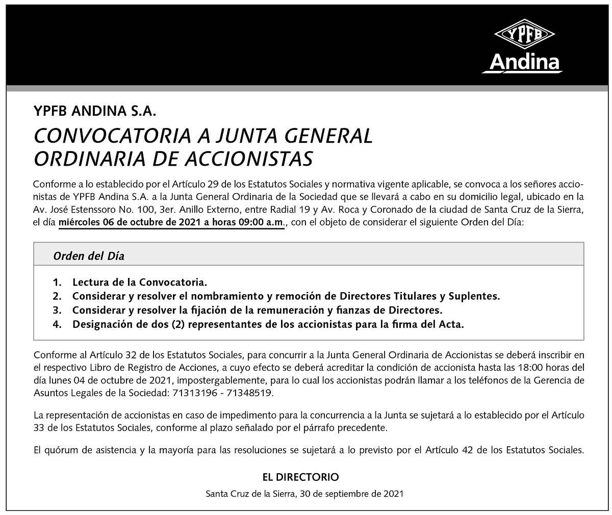 CONVOCATORIA