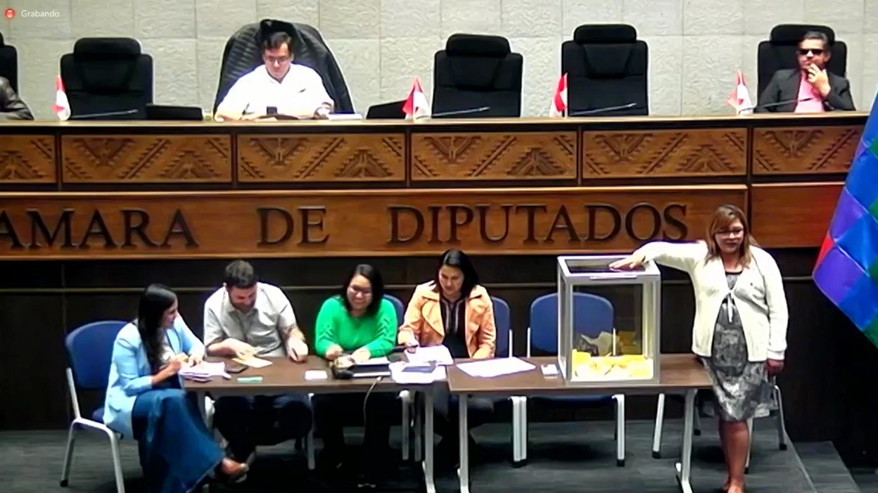 La comisión de escrutinio de la Cámara de Diputados en la aprobación de la 'ley del oro'.