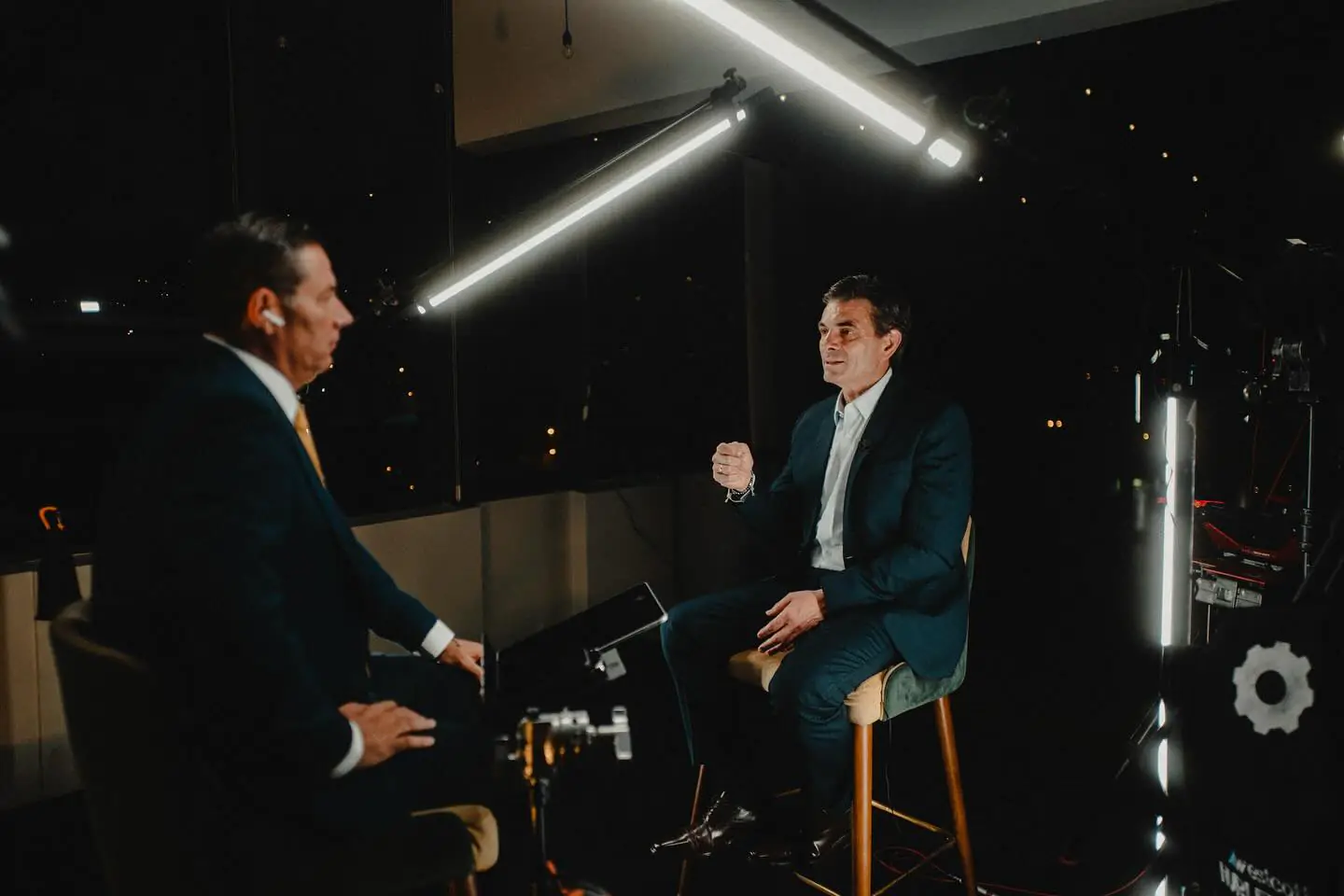 Rodrigo Paz en entrevista con Fernando del Rincón, de CNN. Foto: Rodrigo Paz