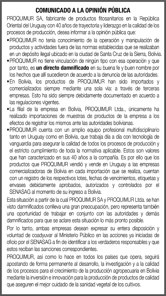COMUNICADO