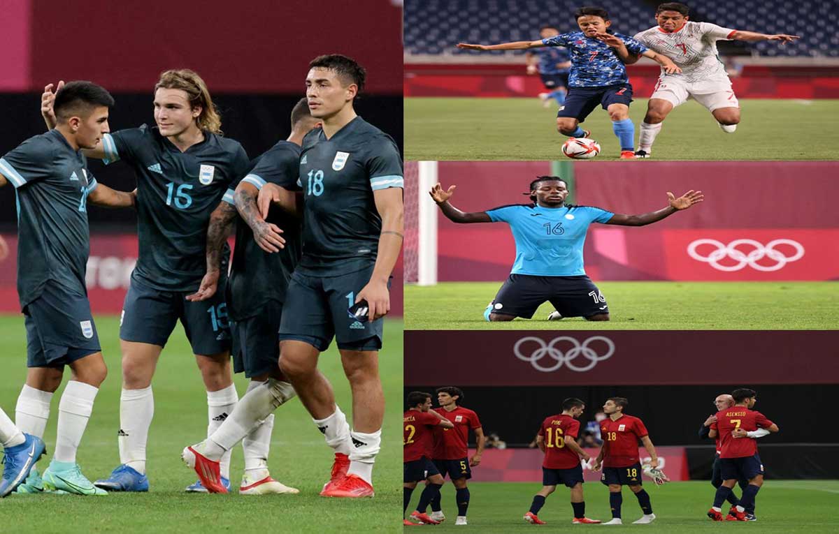 Fútbol olímpico: Argentina, España y Honduras levantan, México se complica