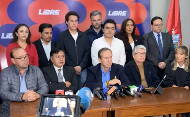 Jorge Quiroga en conferencia de prensa este miércoles.