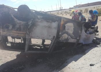 El CEO quema un vehículo en Huachacalla y pobladores anuncian bloqueo de carreteras