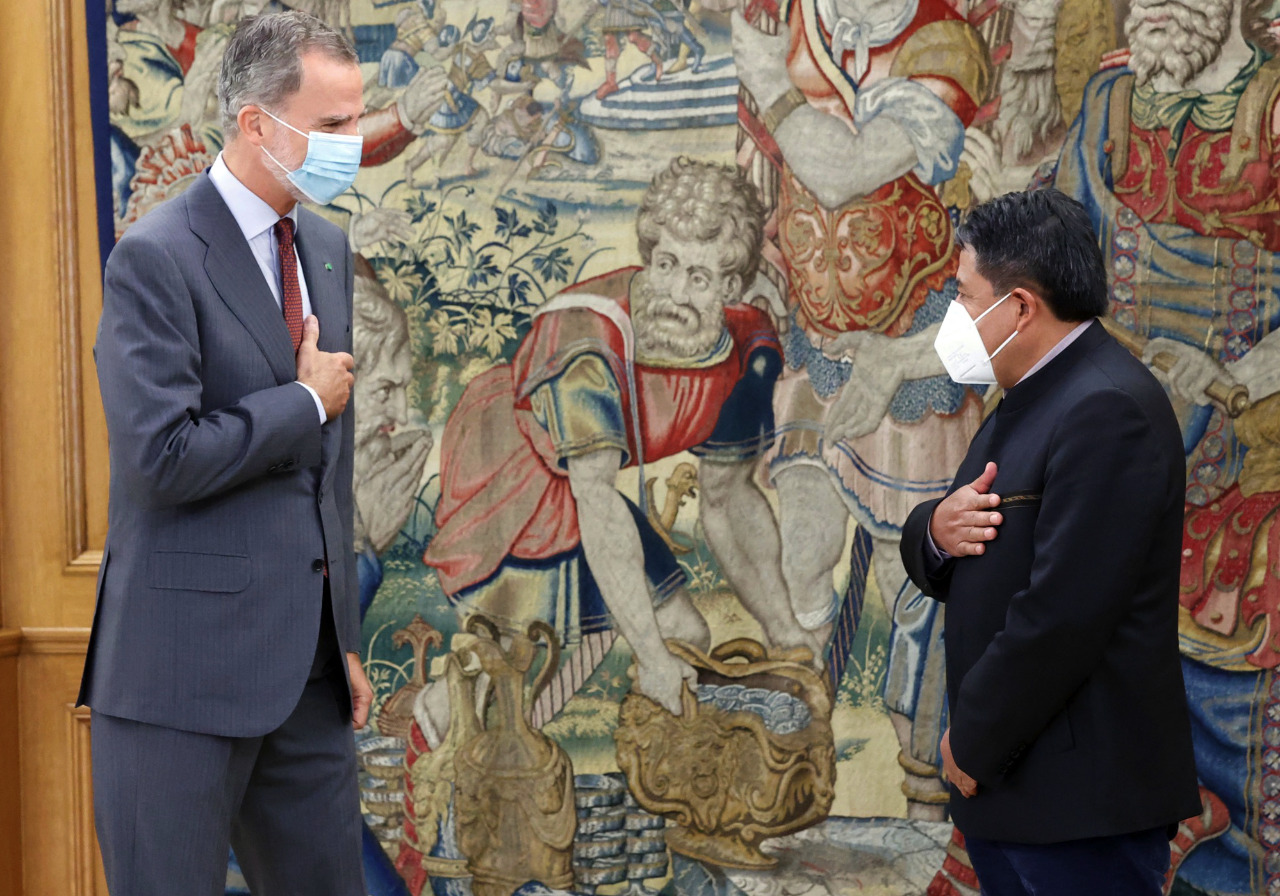 Choquehuanca realiza su primera visita oficial a España y se reúne con Felipe VI