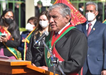 Arias pide no dejar que el pasado y el uso de los símbolos dividan a los bolivianos
