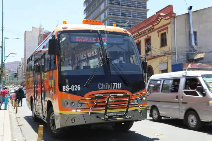 Recorrido de un bus municipal. FOTO: GAMLP