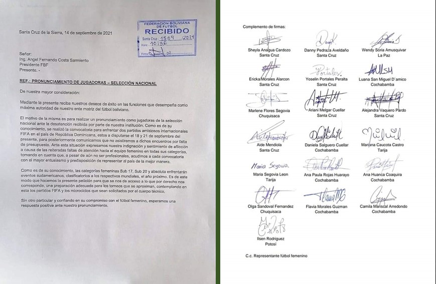 La selección nacional femenina pide mayor atención de la FBF
