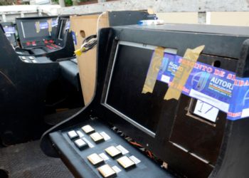 Máquinas de juego comisadas.