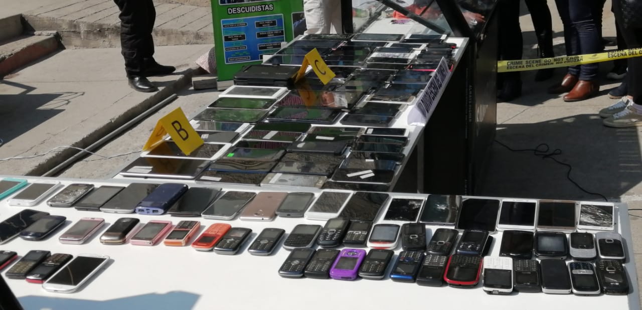 Imagen referencial. La Fuerza Especial de Lucha Contra el Crimen (FELCC) recuperó 250 celulares. Foto: Policia Boliviana