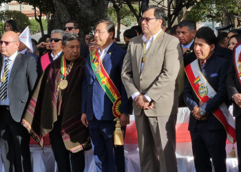 Arce, Choquehuanca y Mercado participan de la efeméride Chuquisaca