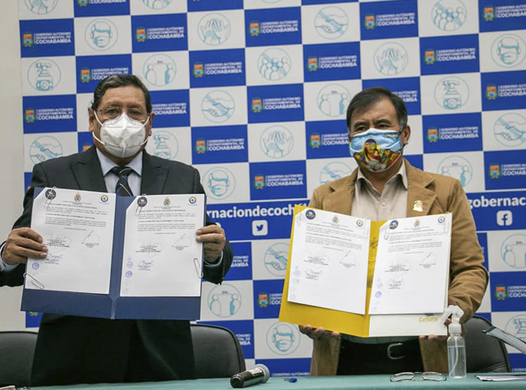 La FCBCB firma un convenio de cooperación institucional con el Gobierno Autónomo Departamental de Cochabamba