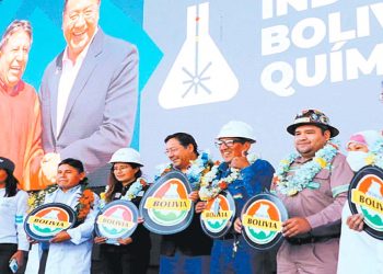 El presidente Arce anuncia la industria de la química básica.