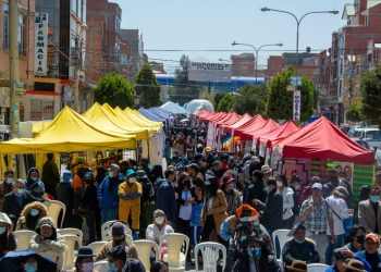 Una vista de la anterior Feria Cultural del Libro en El Alto. Foto: FCBCB