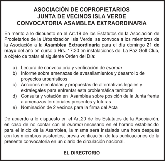 COMUNICADO