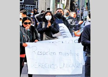 Una de las marchas de los trabajadores de Fassil.