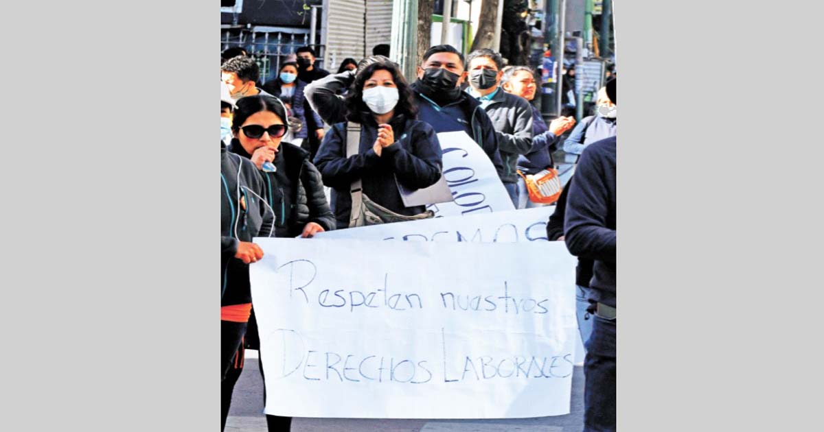 Una de las marchas de los trabajadores de Fassil.