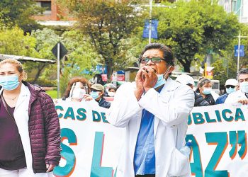 El sector movilizado por conflictos de salud.