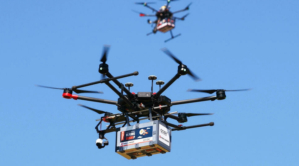 Sushis y cervezas entregados muy pronto a domicilio en Israel gracias a drones